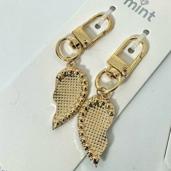 BAG CHARM “Best Friends” Butterfly Heart Bag Charms Keychain in Pink & Blue - Picture 3 of 8